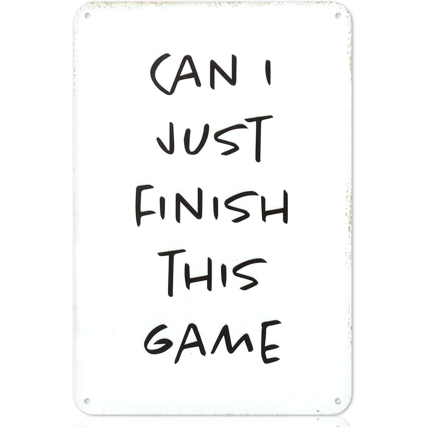 Gaming Wall Decor Metal Tin Sign Boys Bedroom Gaming Room Decor 8x12
