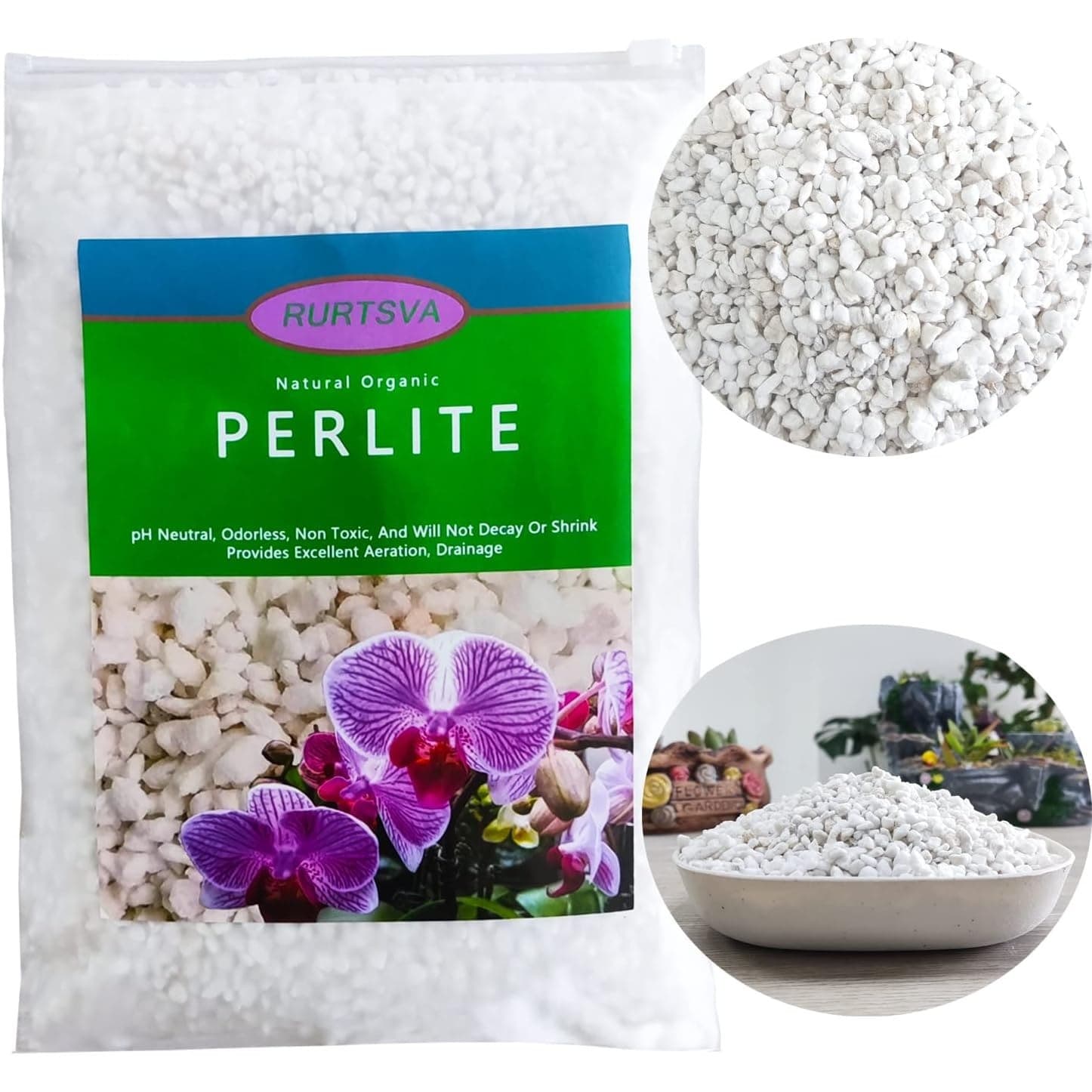 Organic Perlite 5QT Soil Mix for Plants Succulents Drainage Aeration