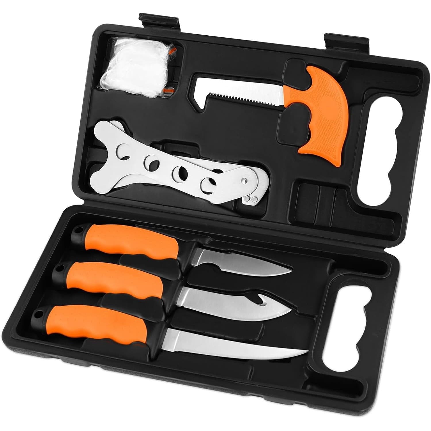 6-Piece Hunting Knife Set Game Processor Deer Elk Field Dressing Kit Hard Case