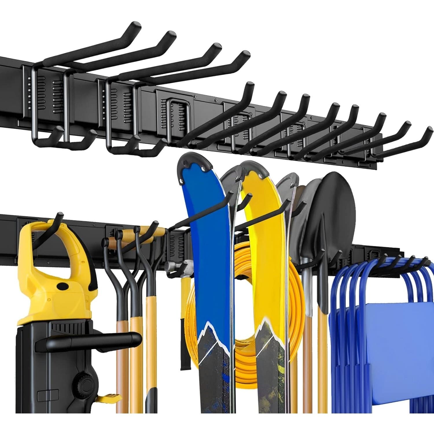48" Alloy Steel with 3 Panels & 7 Hooks Heavy Duty 440lbs Adjustable Hooks