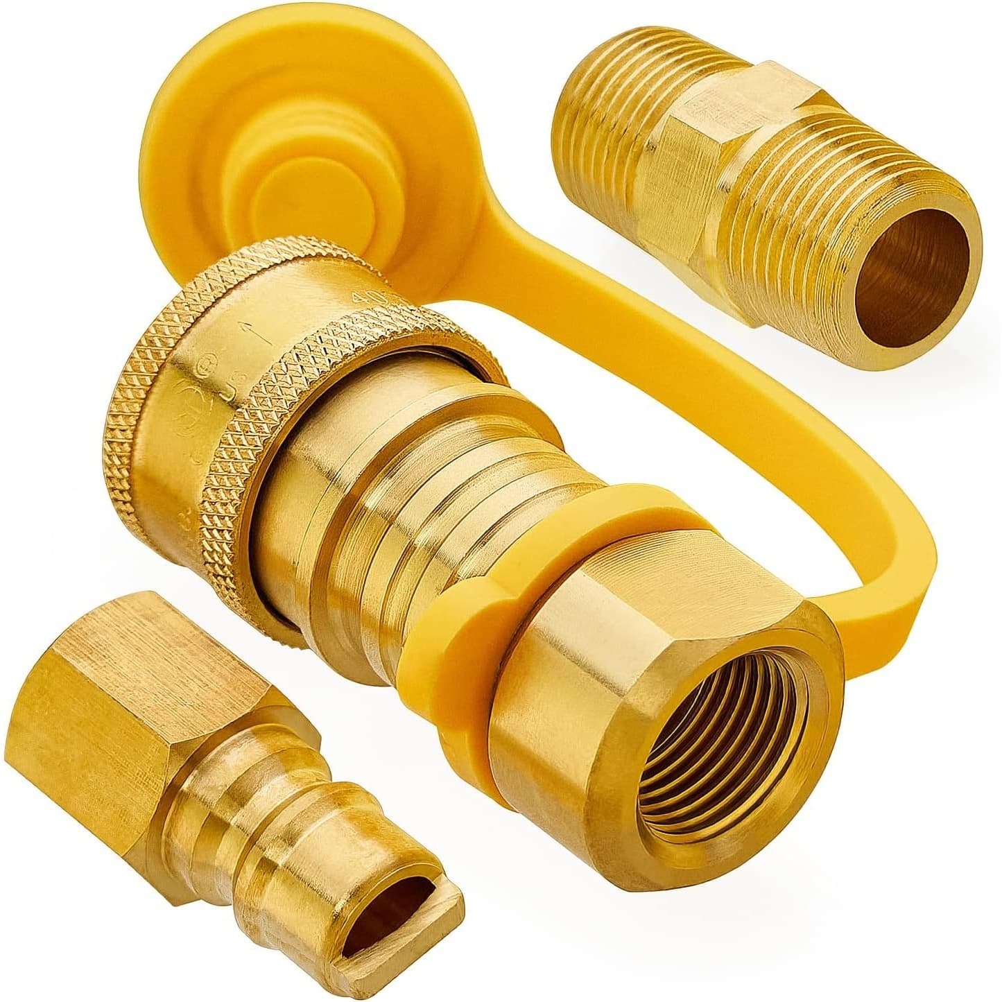 3/8 Inch Natural Gas Quick Connect Fittings Kit Solid Brass Propane Hose