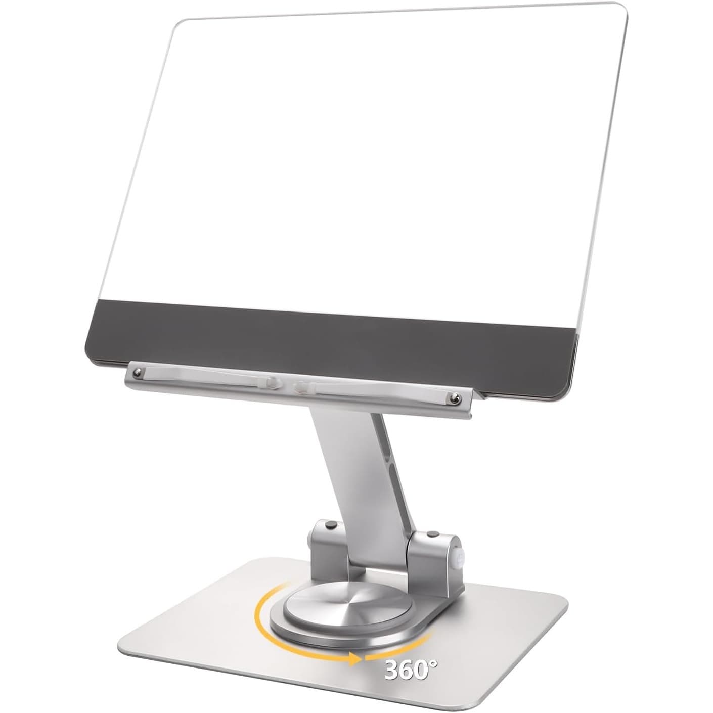 Acrylic Adjustable Book Stand 360° Rotating Laptop Tablet Holder Reading Desk
