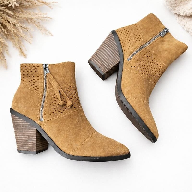 Lucky Brand Ramses Brown Suede Ankle Boho Boots 10M | Genuine Leather | New
