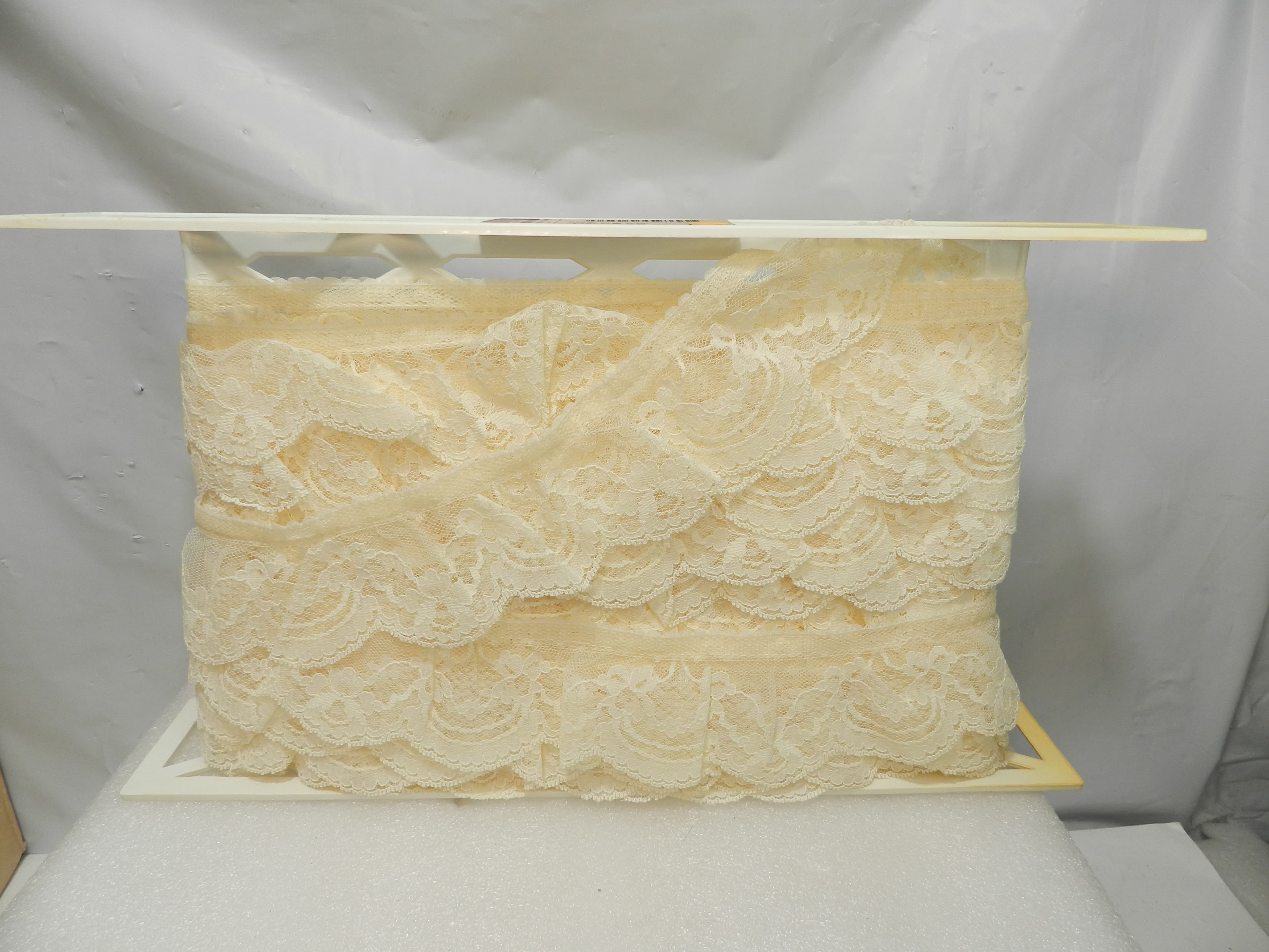 Vintage Wrights Embassy 2" Ivory Lace Trim Nylon 24 Yards (P52J)