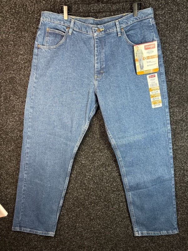Wrangler Five Star Premium Men's Relaxed Fit Flex Denim Jeans Size 38x30