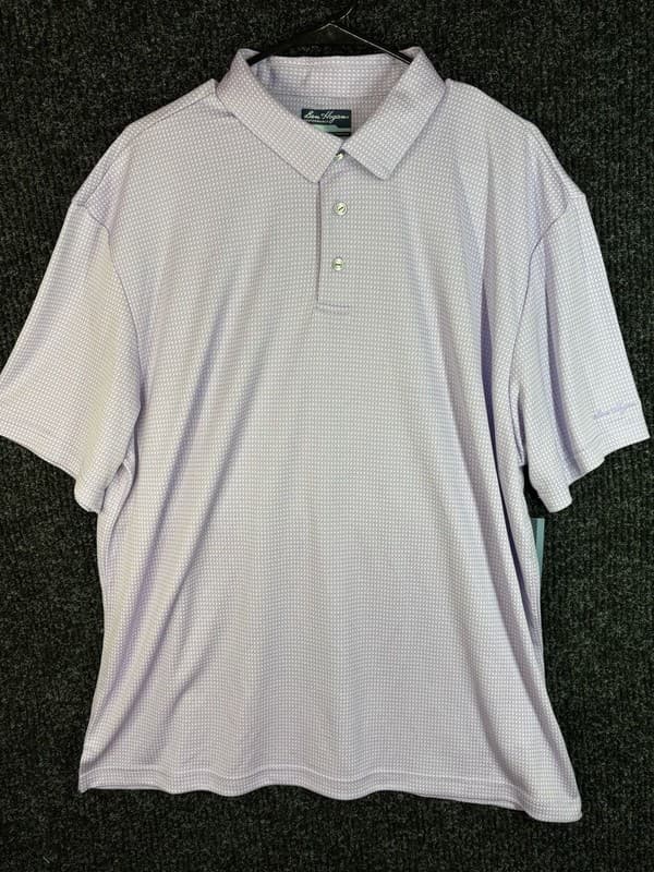Ben Hogan Performance Short Sleeve Polo Shirt Violet Tulip Print