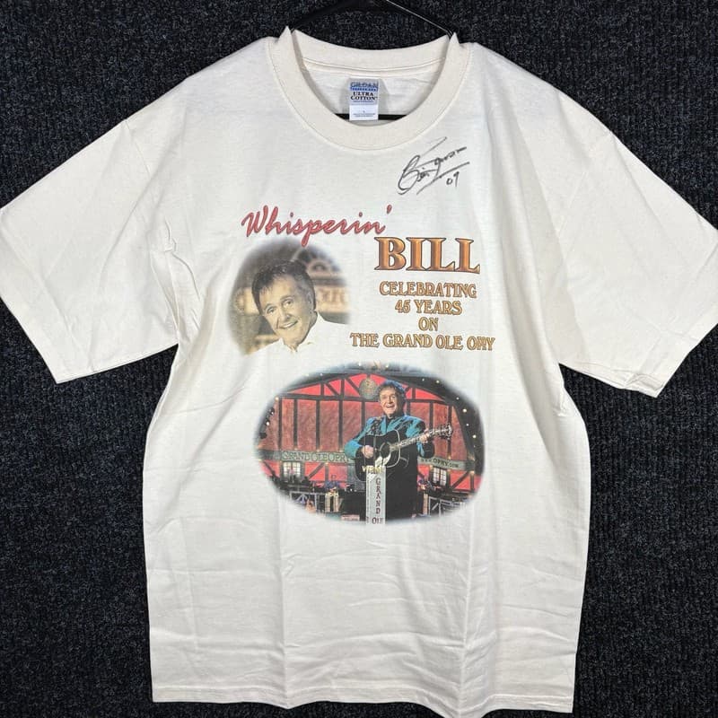'Whisperin' Bill' Anderson Grand Ole Opry 45th Anniversary Signed Shirt