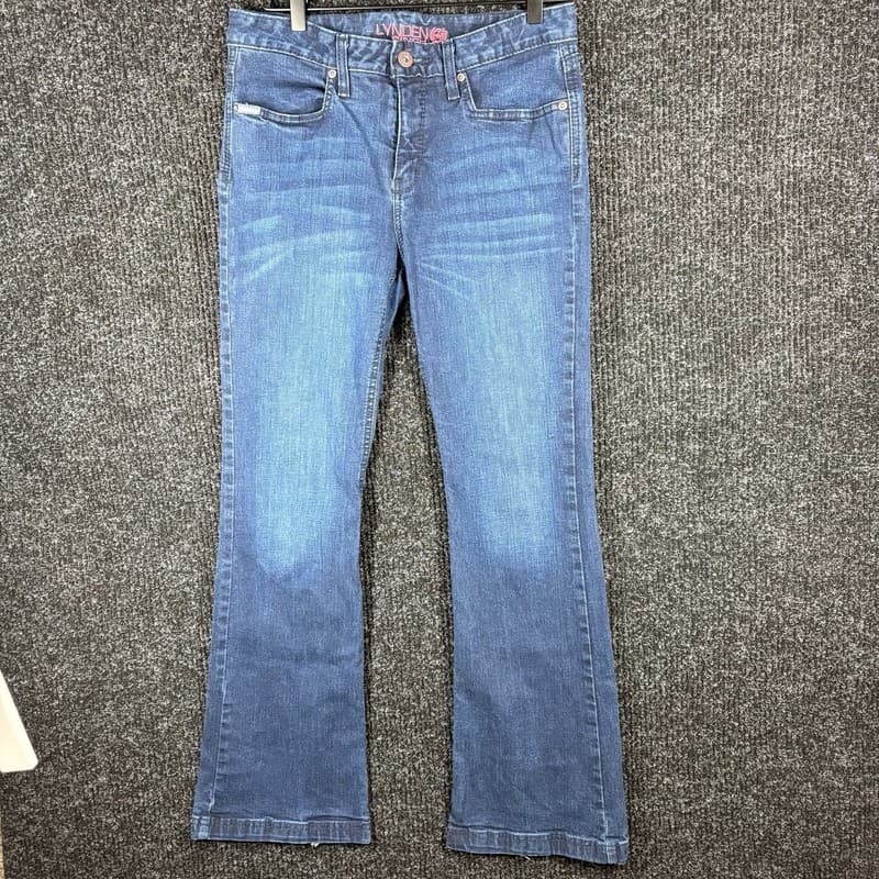 Lynden Cinch Womens Medium Wash Denim Flare Jeans