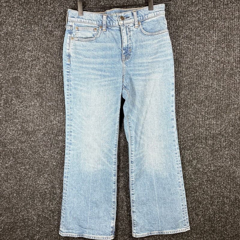 J.Crew Women's Semi-Stretch High Rise Cropped Kick Out Jeans - Size 25P