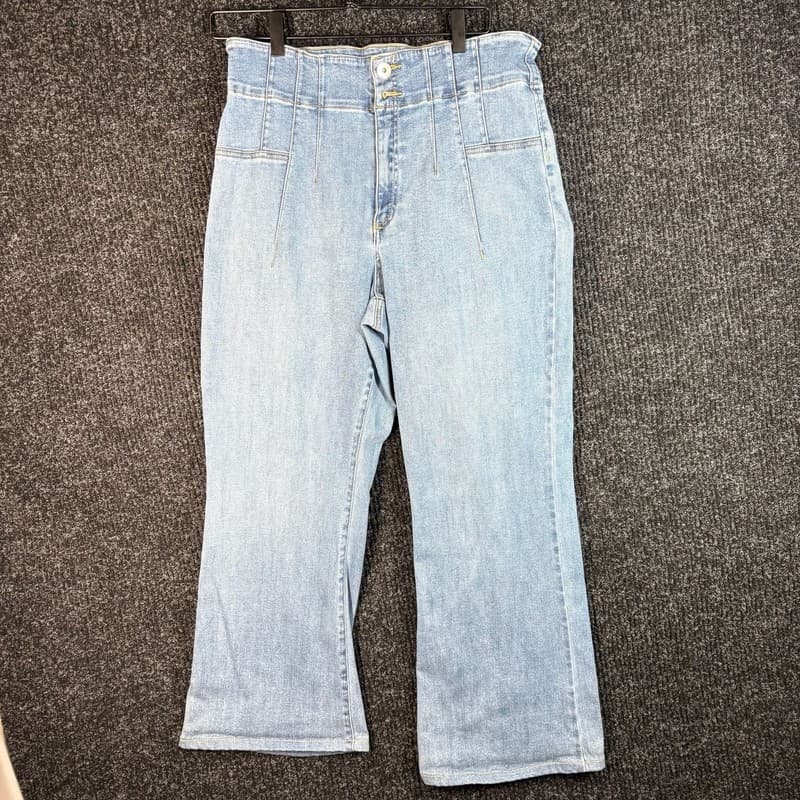 INC Denim High Rise Flare Jeans Light Wash
