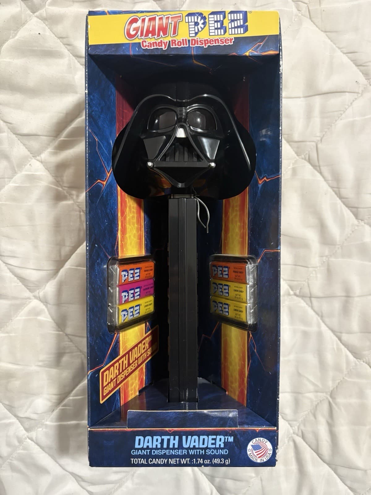 NEW STAR WARS DARTH VADER GIANT PEZ DISPENSER WITH SOUND & CANDY 12"