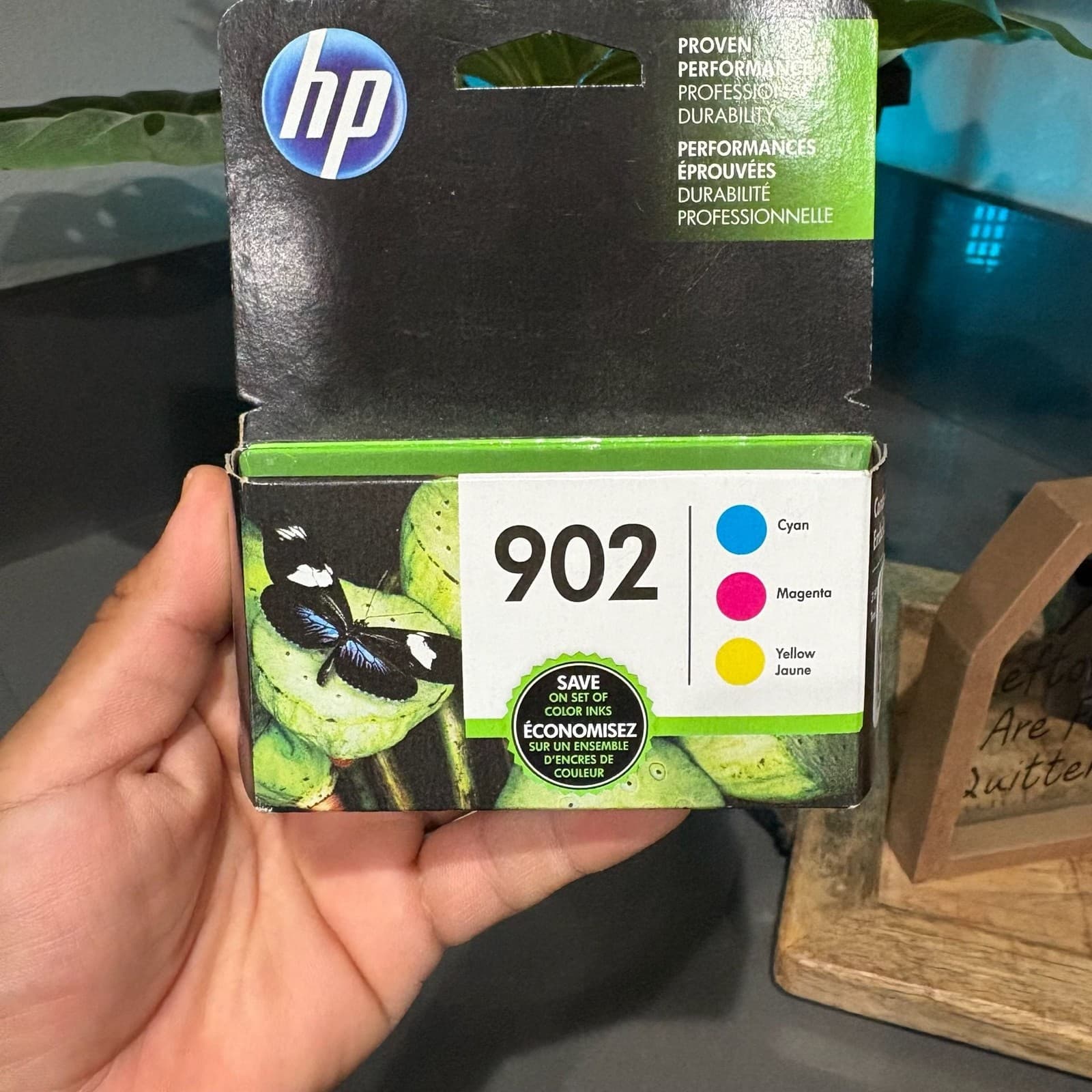HP 902 3-Pack Cyan, Magenta, and Yellow Original Ink Cartridges (T0A38AN)