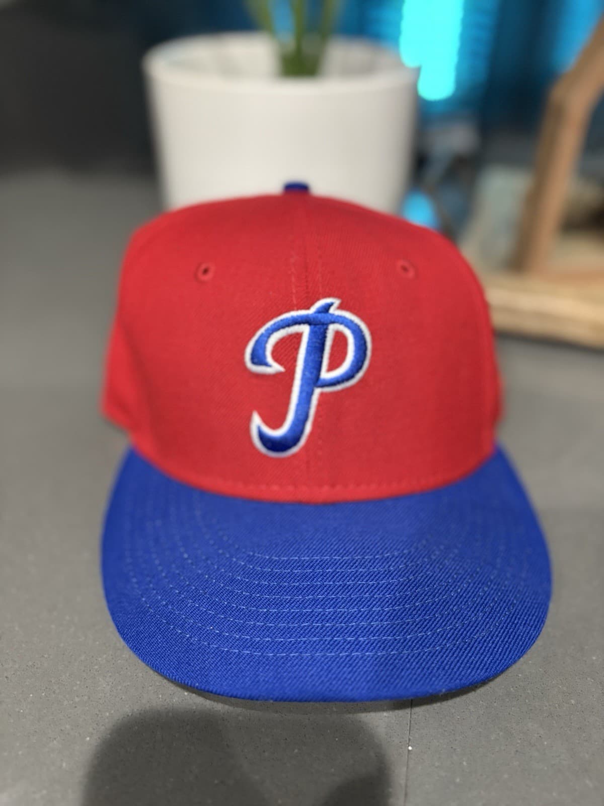 New Era Philadelphia Phillies 59FIFTY Blue Red Cap MLB Fitted Size 7 1/8