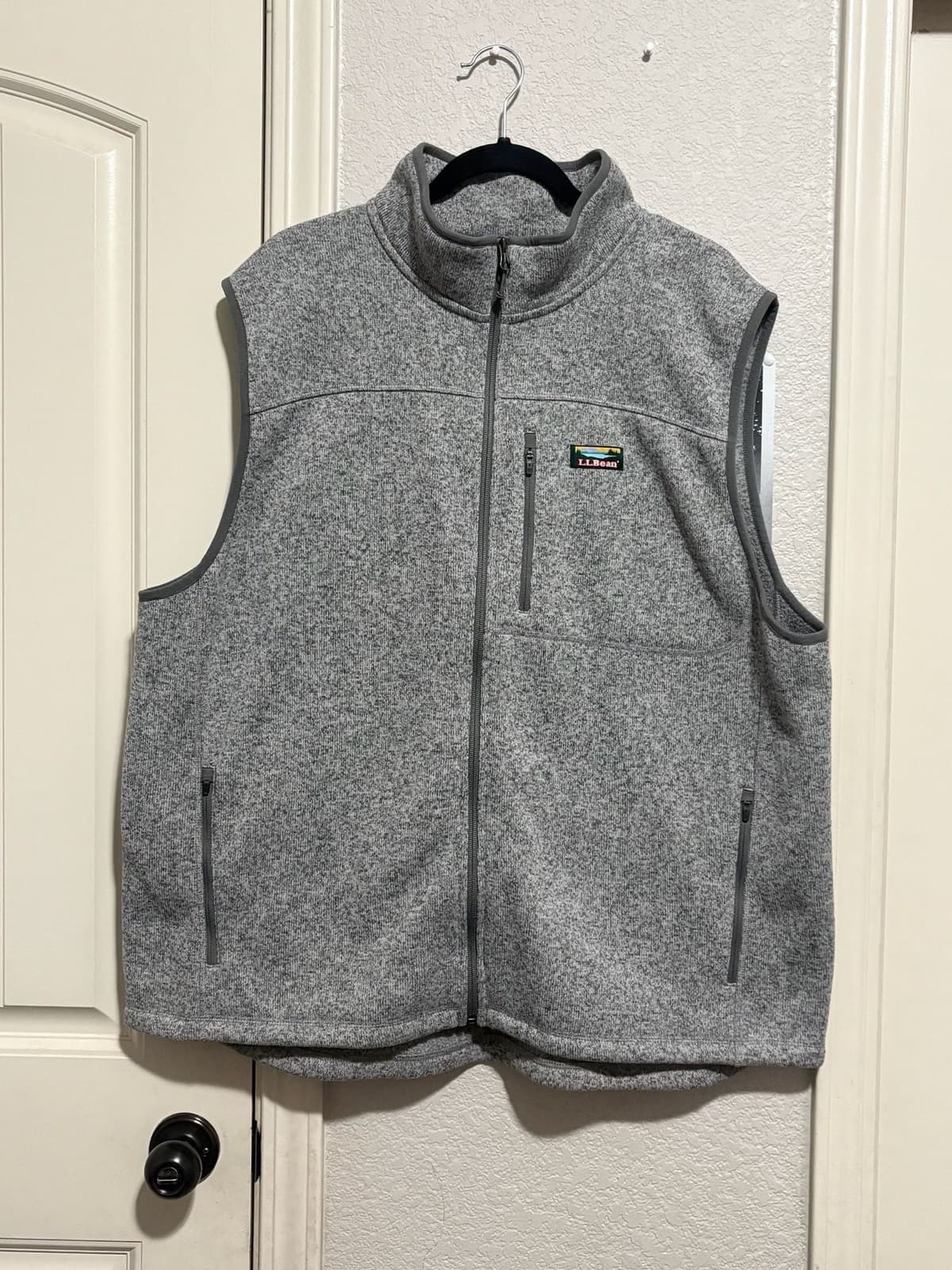 L.L.Bean Mens Gray Fleece Vest