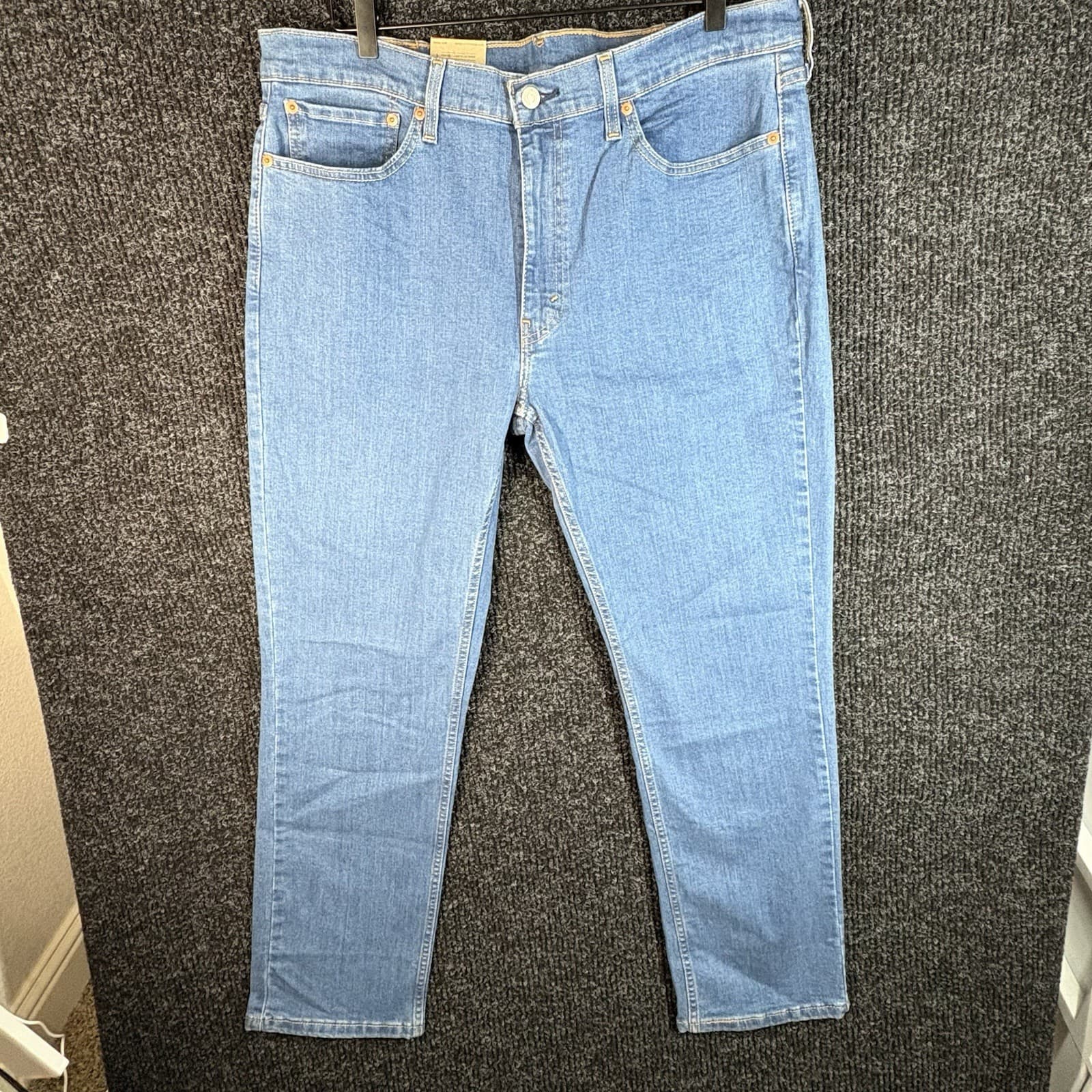 Levi's 514 Men's Straight Leg Stretch Blue Jeans, Size 38"x32"
