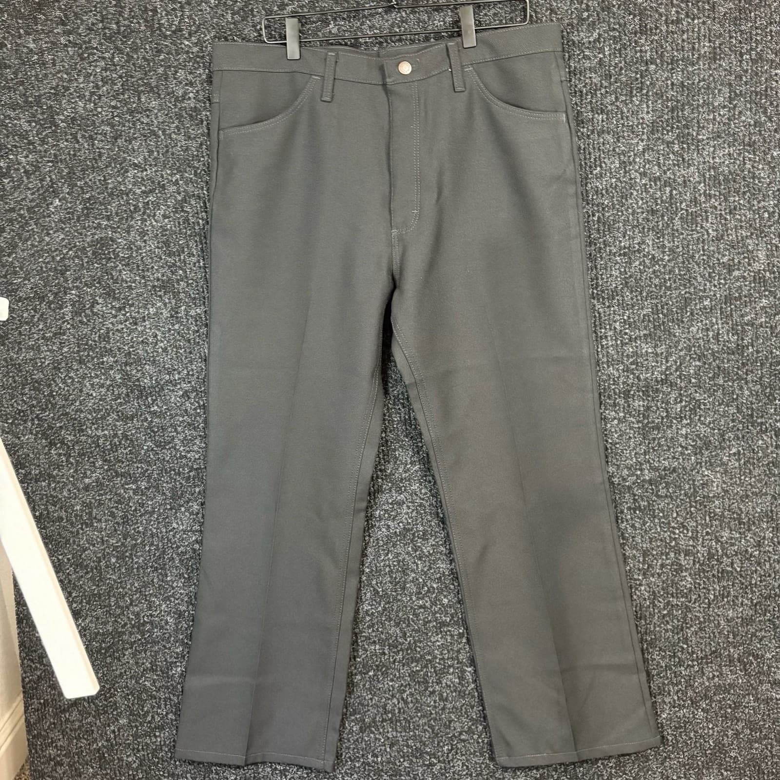 Wrangler Men's Gray Polyester Western Dress Pants, Size 38x30