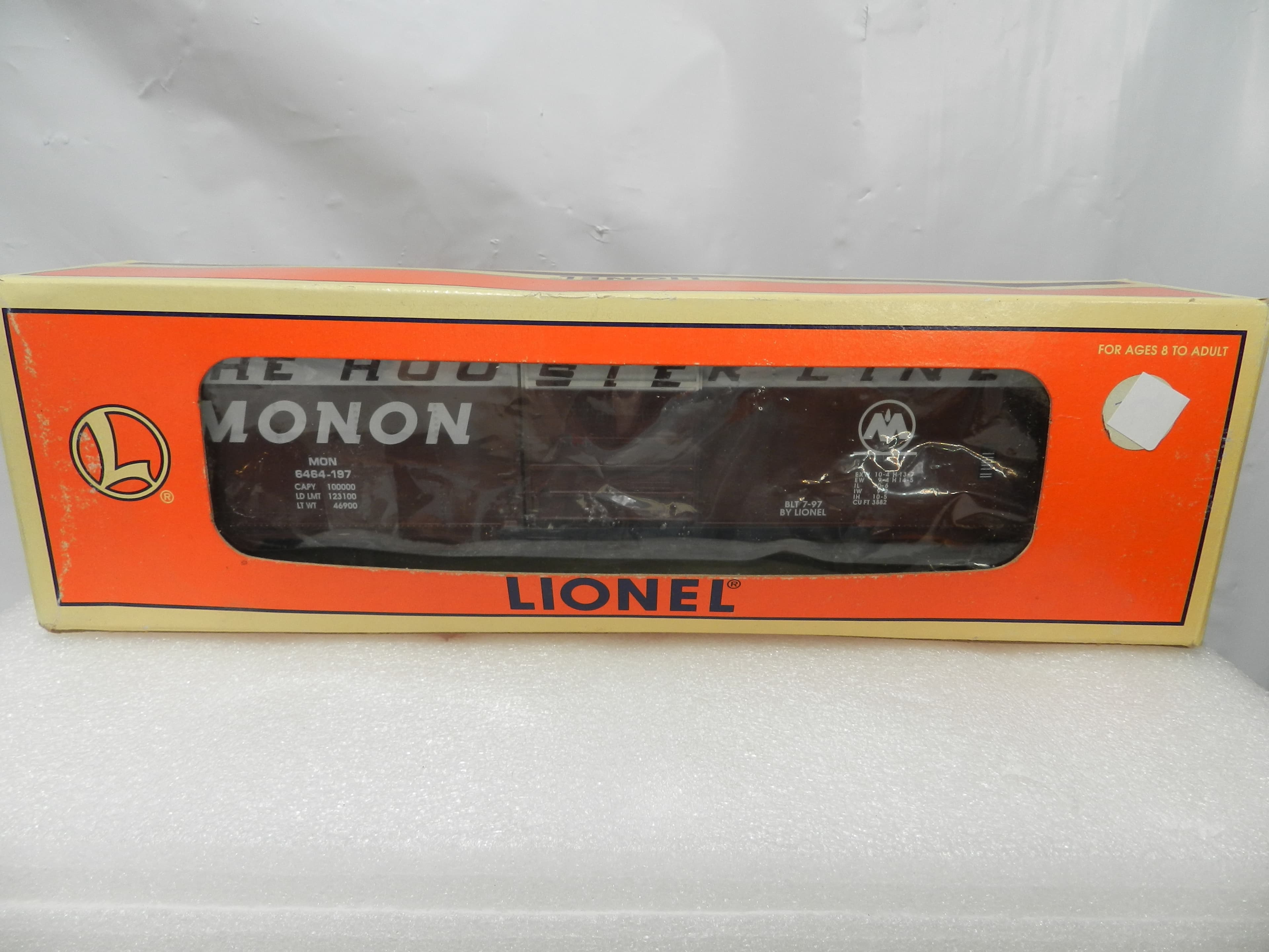 Vintage Lionel 6-19289 O Gauge Monon Hoosier Line 6464 Boxcar #6464-197 (P55K)