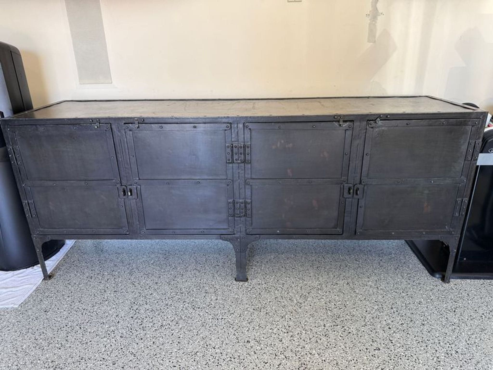 Restoration Hardware Industrial Metal Sideboard/Credenza - Modern Storage Cabinet