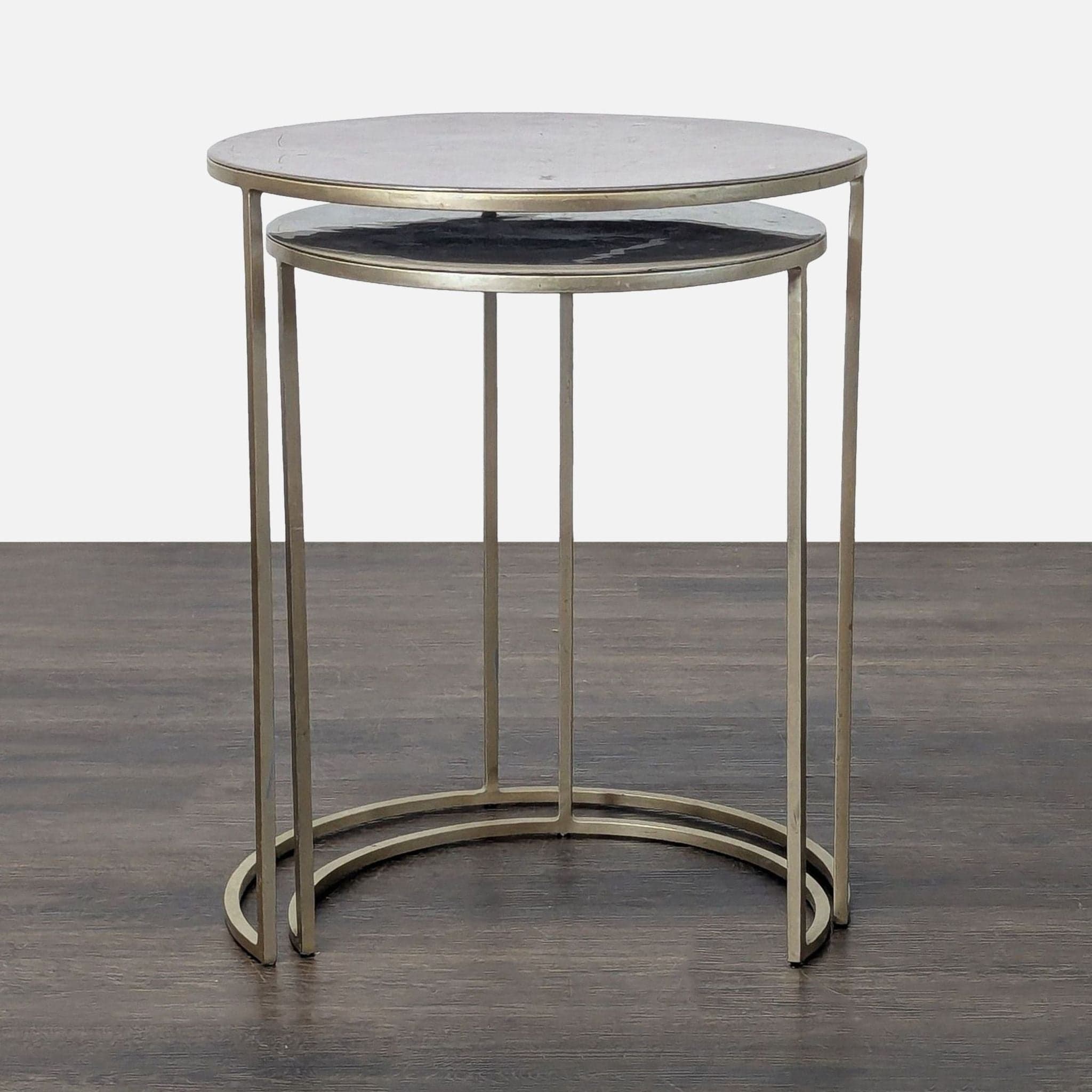 West Elm Enamel Top Nesting Tables