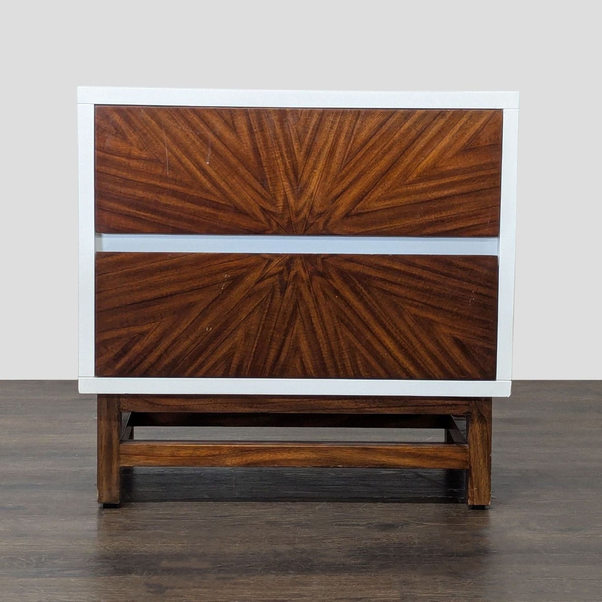 Crate & Barrel Two Drawer Nightstand