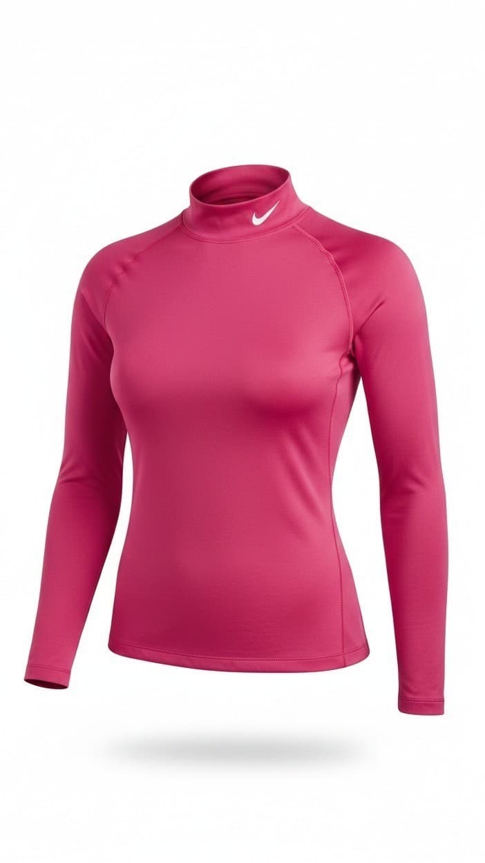 Nike Dri-Fit Fleece-Hot Pink Long Sleeve Tee - Size L