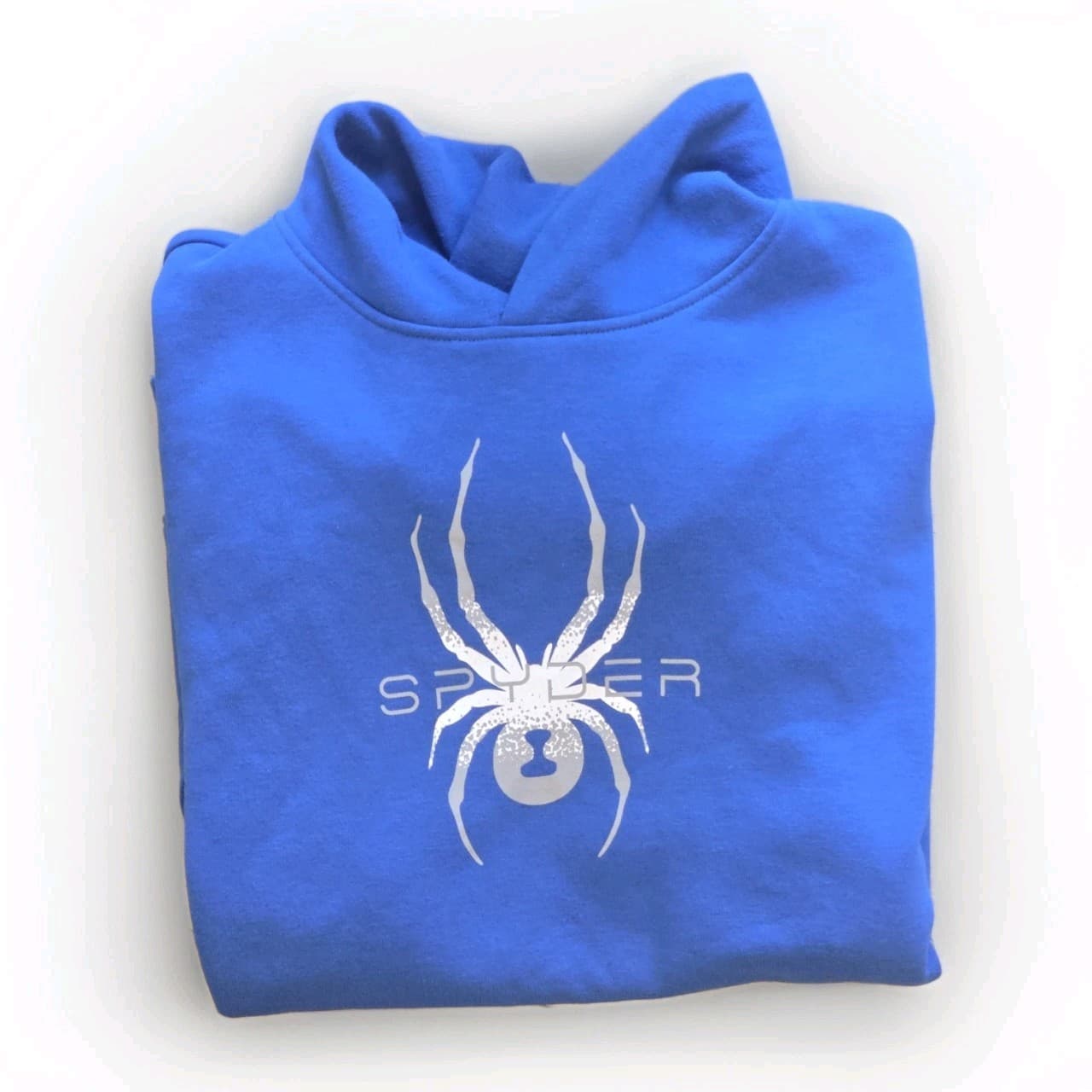 Spyder Boys Youth Pullover Hoodie Blue Graphic Logo Sweatshirt