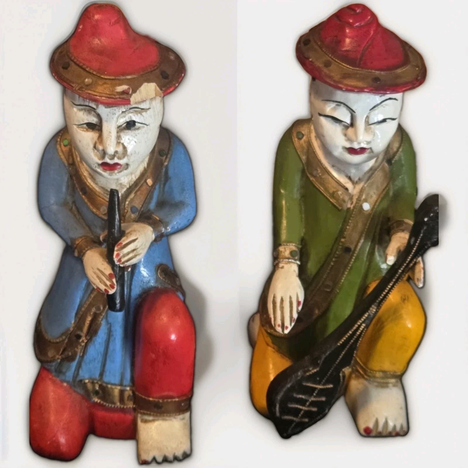 Vintage Hand painted Foreign Sculptures