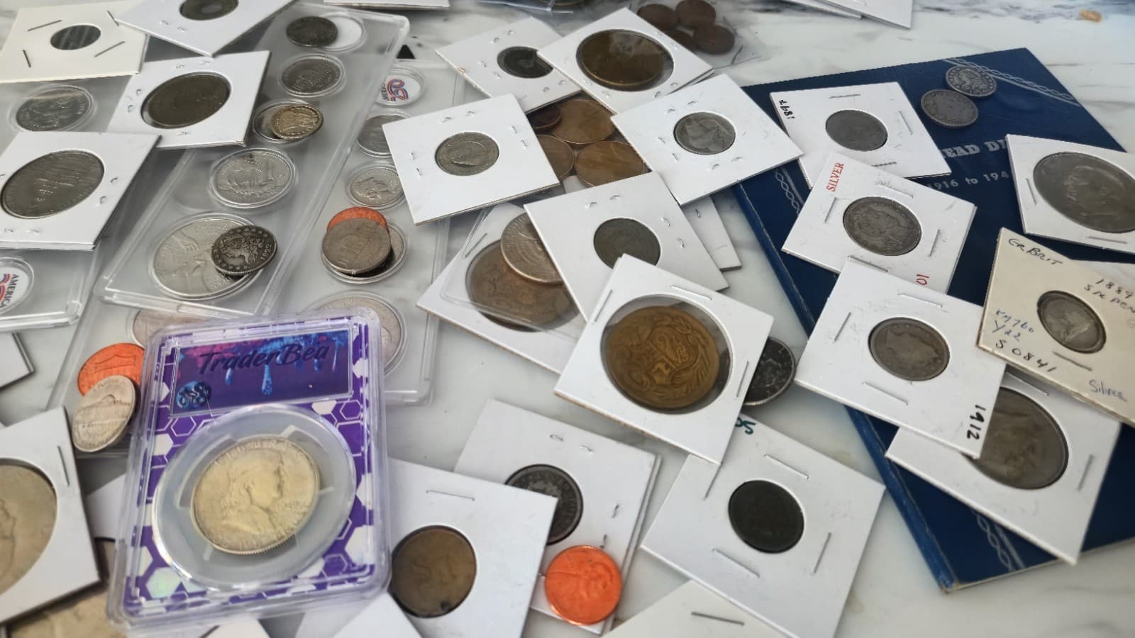 Estate Coin Lot 10 Mixed Vintage Coins Wheat Cents Indian Head Buffalo Silver...