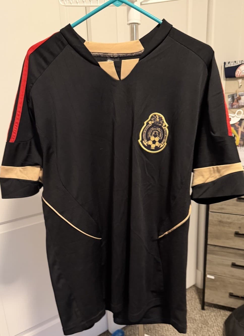 Mexico Soccer Team National Black Away Jersey Replica - Adult Large UT *EUC*