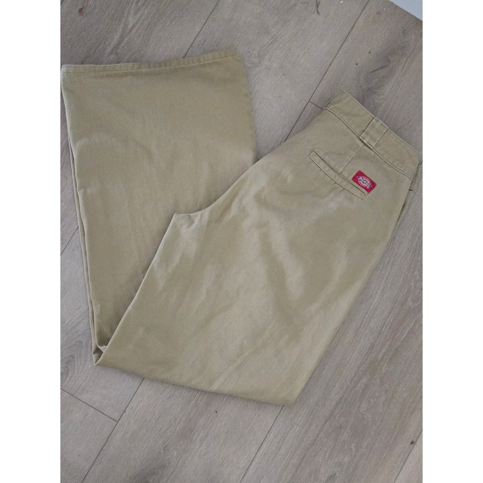 Dickies Worker Wide Leg Skater Pants Tan Khaki Size 11/30