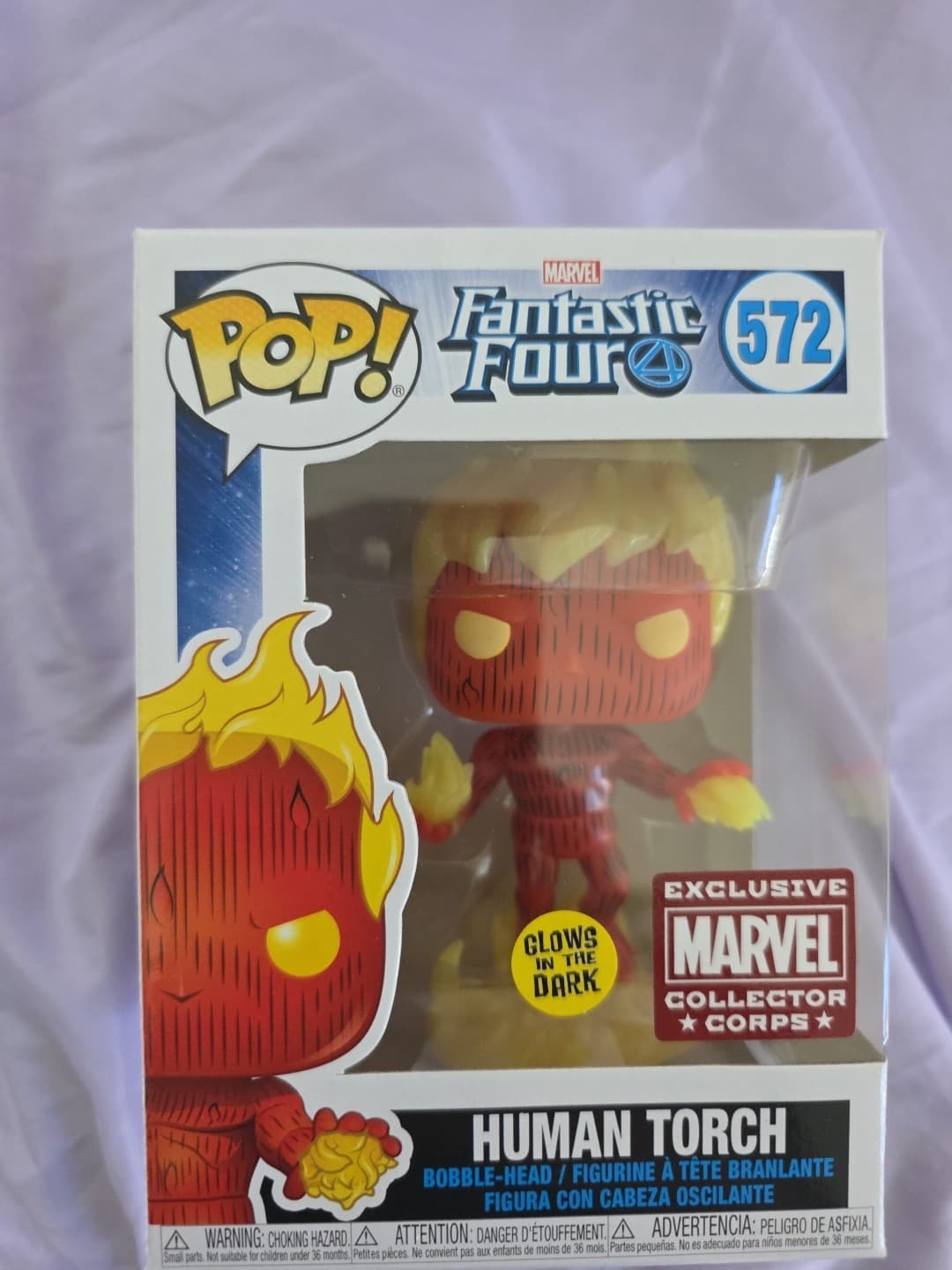 Fantastic Four Human Torch Funko Pop! Marvel Collector Corps Exclusive #572