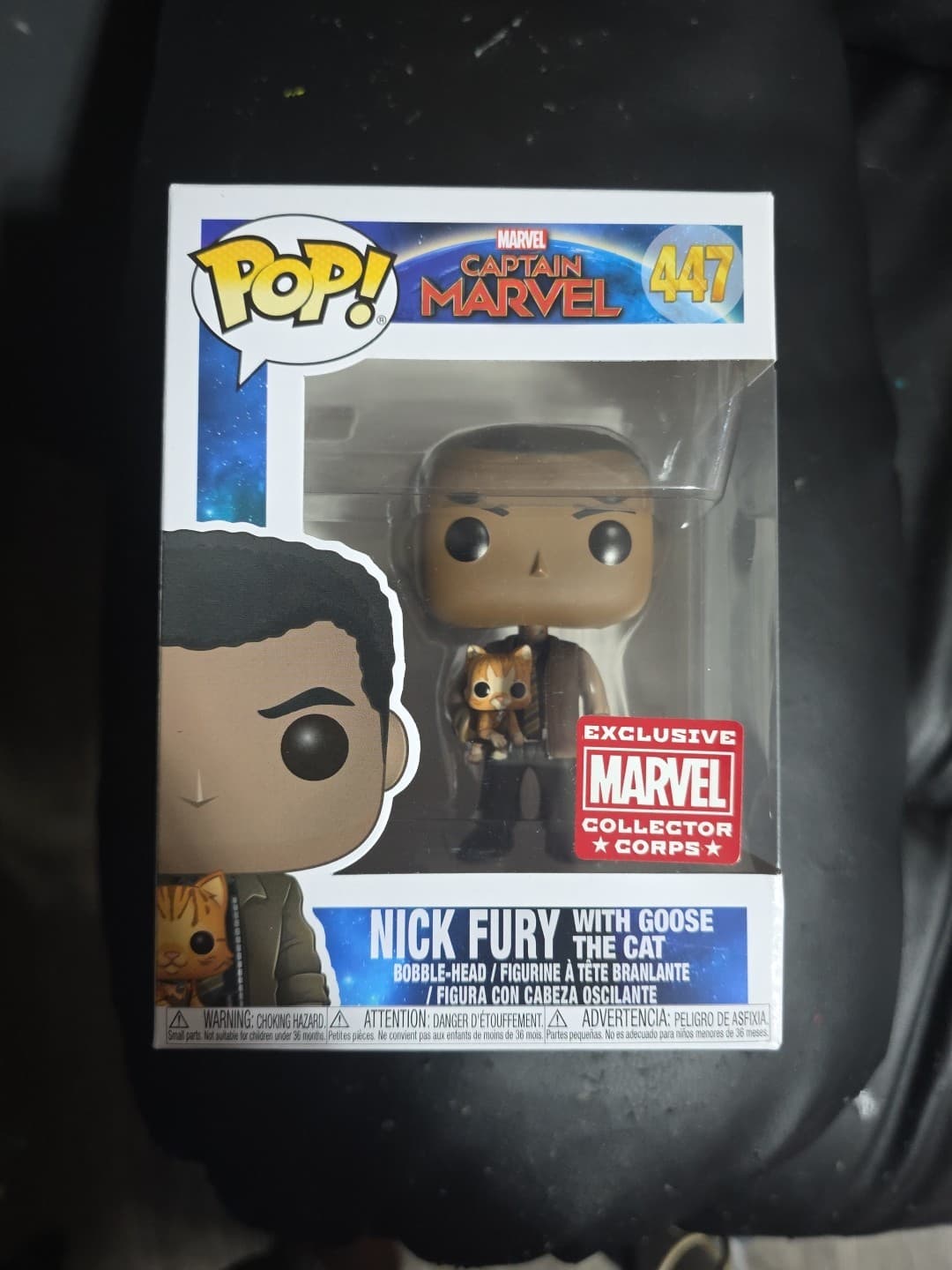 Funko Pop! Vinyl: Marvel - Nick Fury w/ Goose the Cat - Amazon (Exclusive) #447