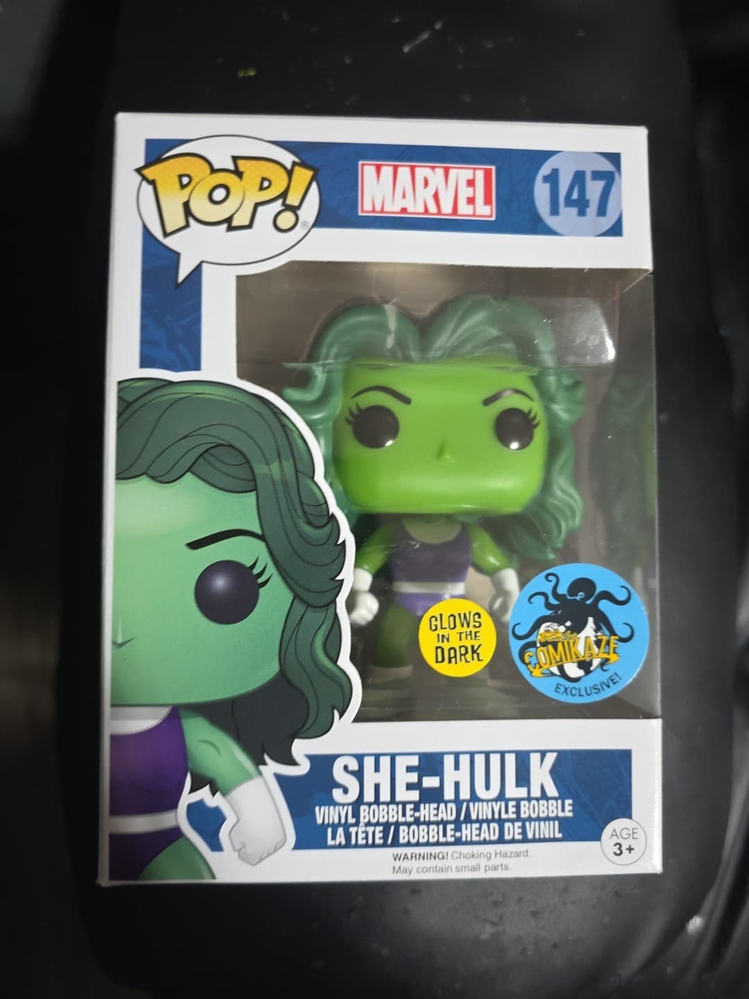 Funko Pop! Marvel She-Hulk Vinyl Bobble-Head (147) Stan Lee Comikaze Exclusive