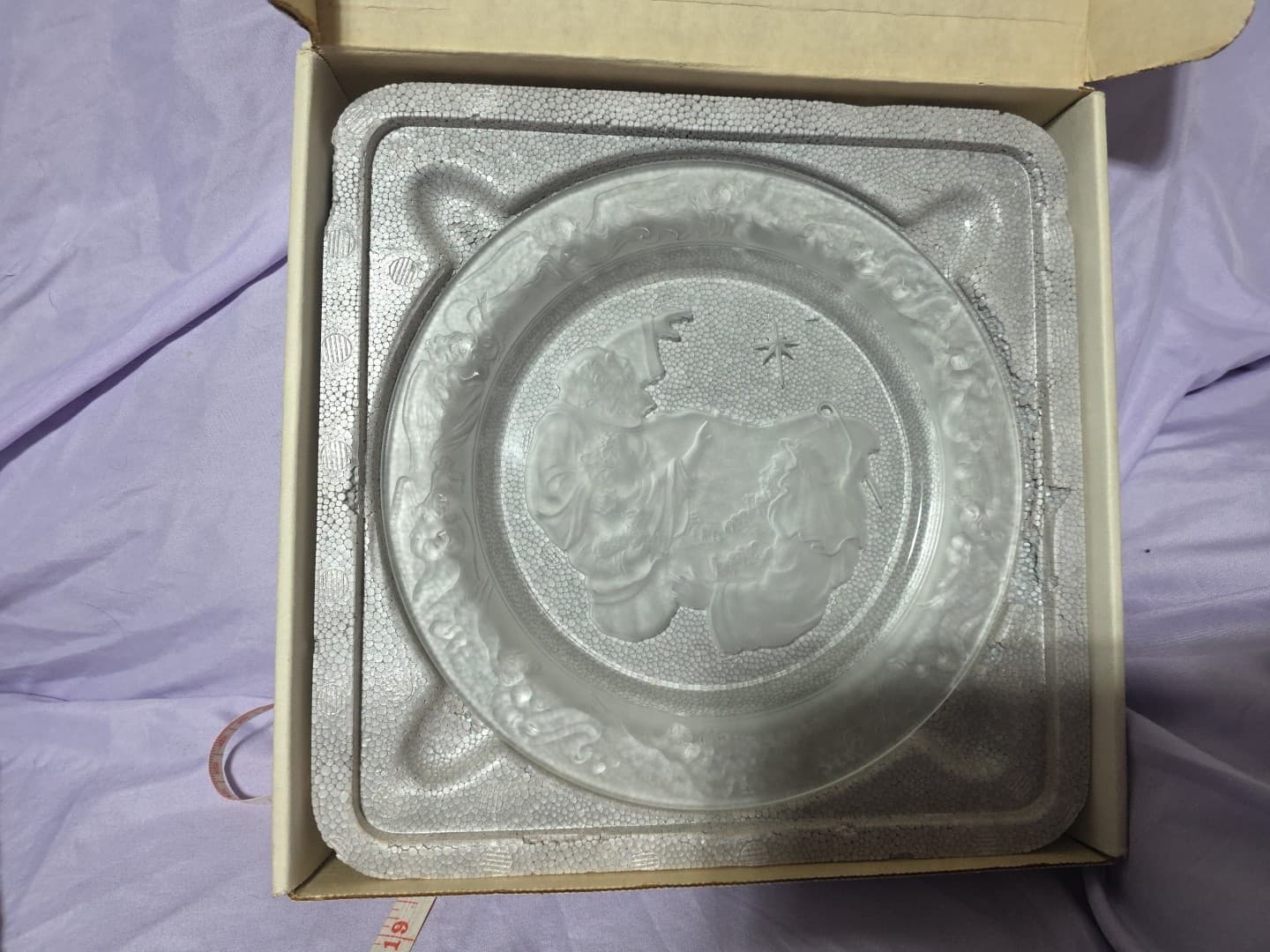 Morgantown Crystal Plate Star of Bethlehem Shepherds in the Field 1989