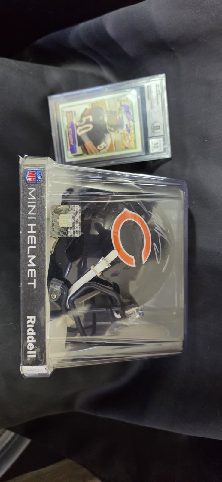 Mike Singletary Signed Autographed Chicago Bears Speed Mini Helmet JSA Wit. COA