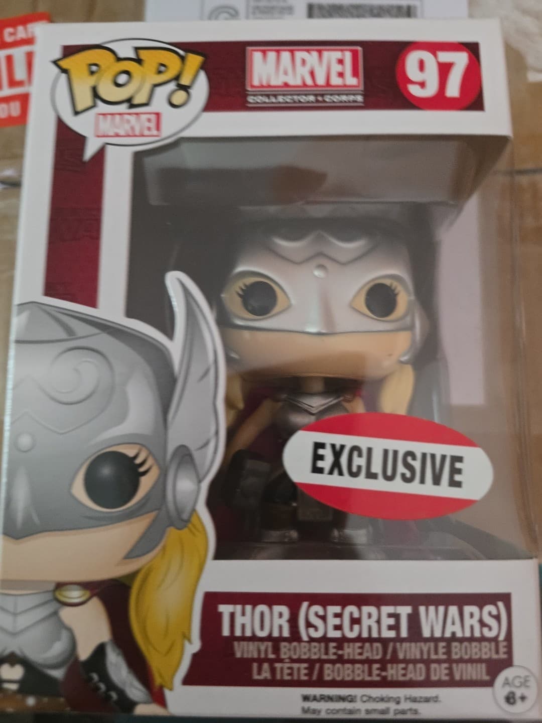 Funko Pop! Thor Secret Wars 97 Marvel Collector Corps Exclusive Comics Vinyl Toy