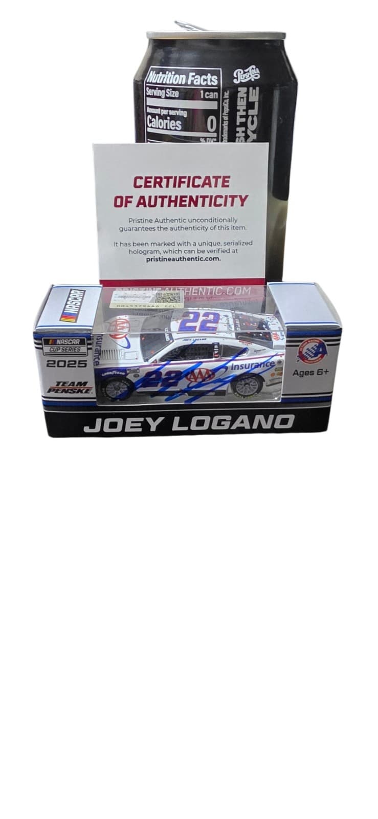 Joey Logano Signed 2025 #22 AAA Insurance Texas Win 1:64 Diecast (PA)