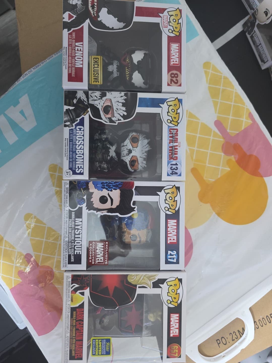 Marvel Bundle,Venom#82 Crossbones#34,Mystique#217, Dark Captain Marvel#657