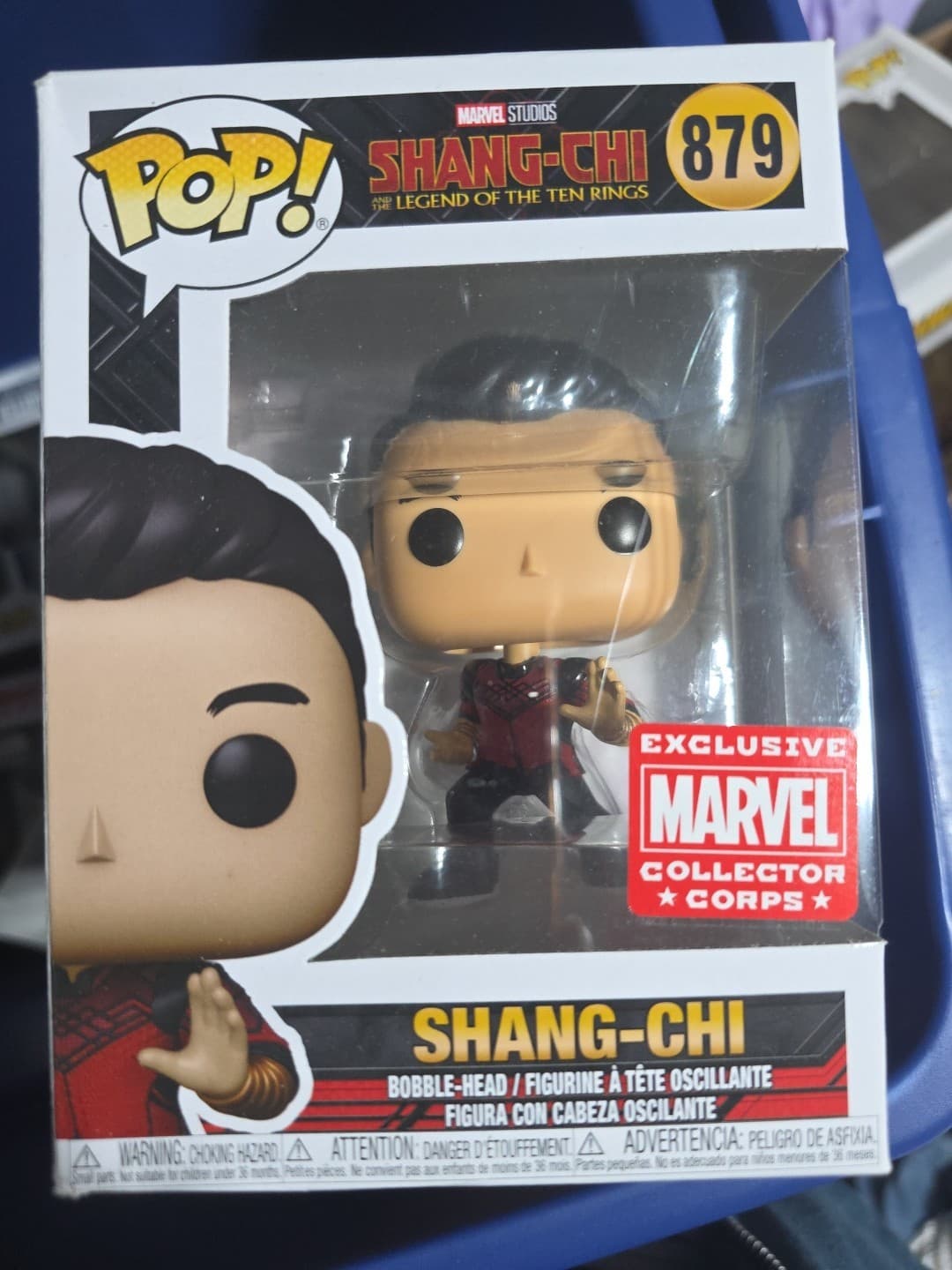 Funko POP! Shang-Chi #879 Marvel Collector Corps Exclusive Ten Rings Nonmint Box