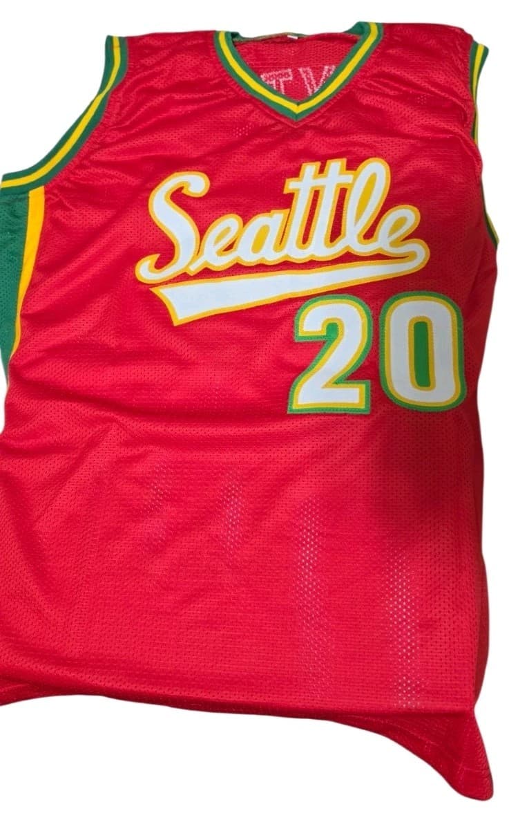 Gary Payton Autographed/Signed Jersey JSA COA Red Custom Jersey