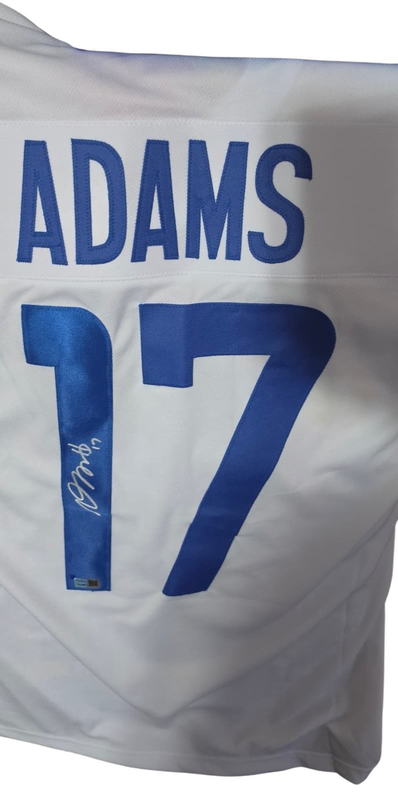 Davante Adams Signed Custom White Jersey Los Angeles Rams