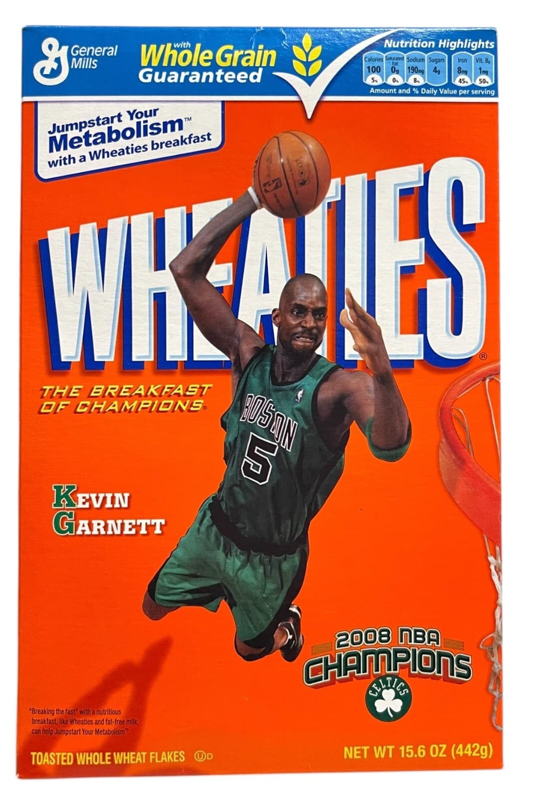 2008 NBA Champion Kevin Garnet Wheaties Box January 10, 2019