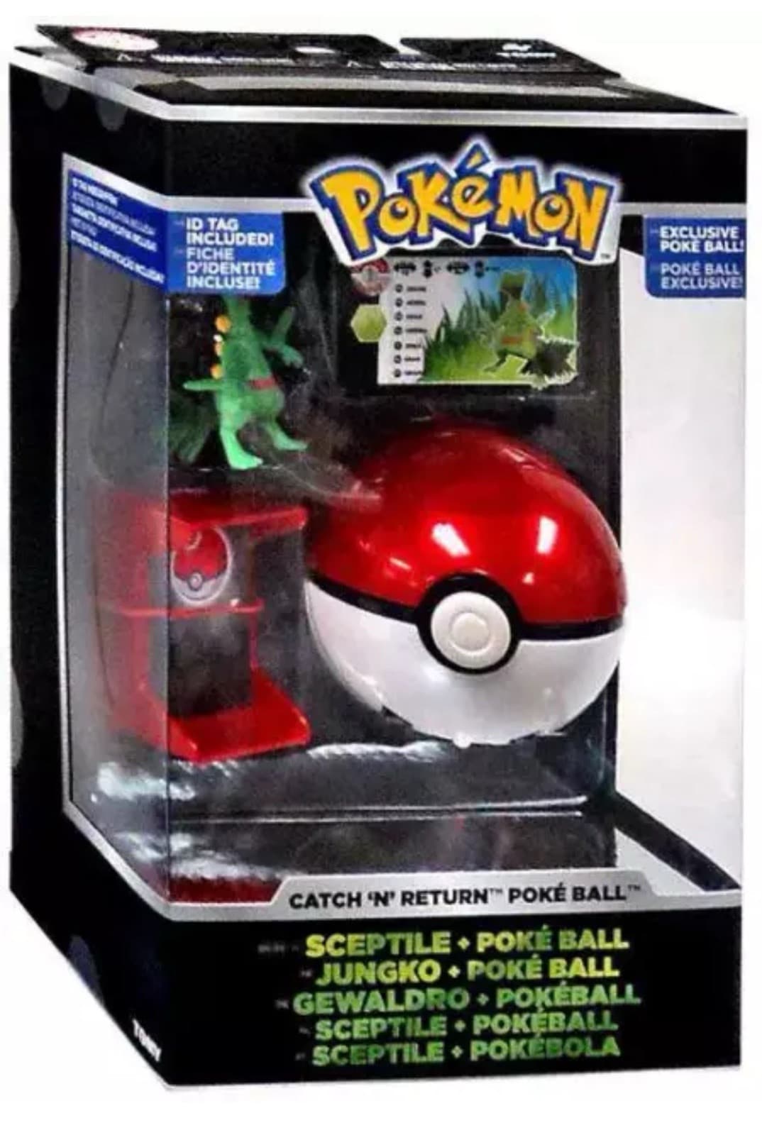 2014 Tomy Pokémon Sceptile Catch N Return Action Figure & Exclusive Poké Ball