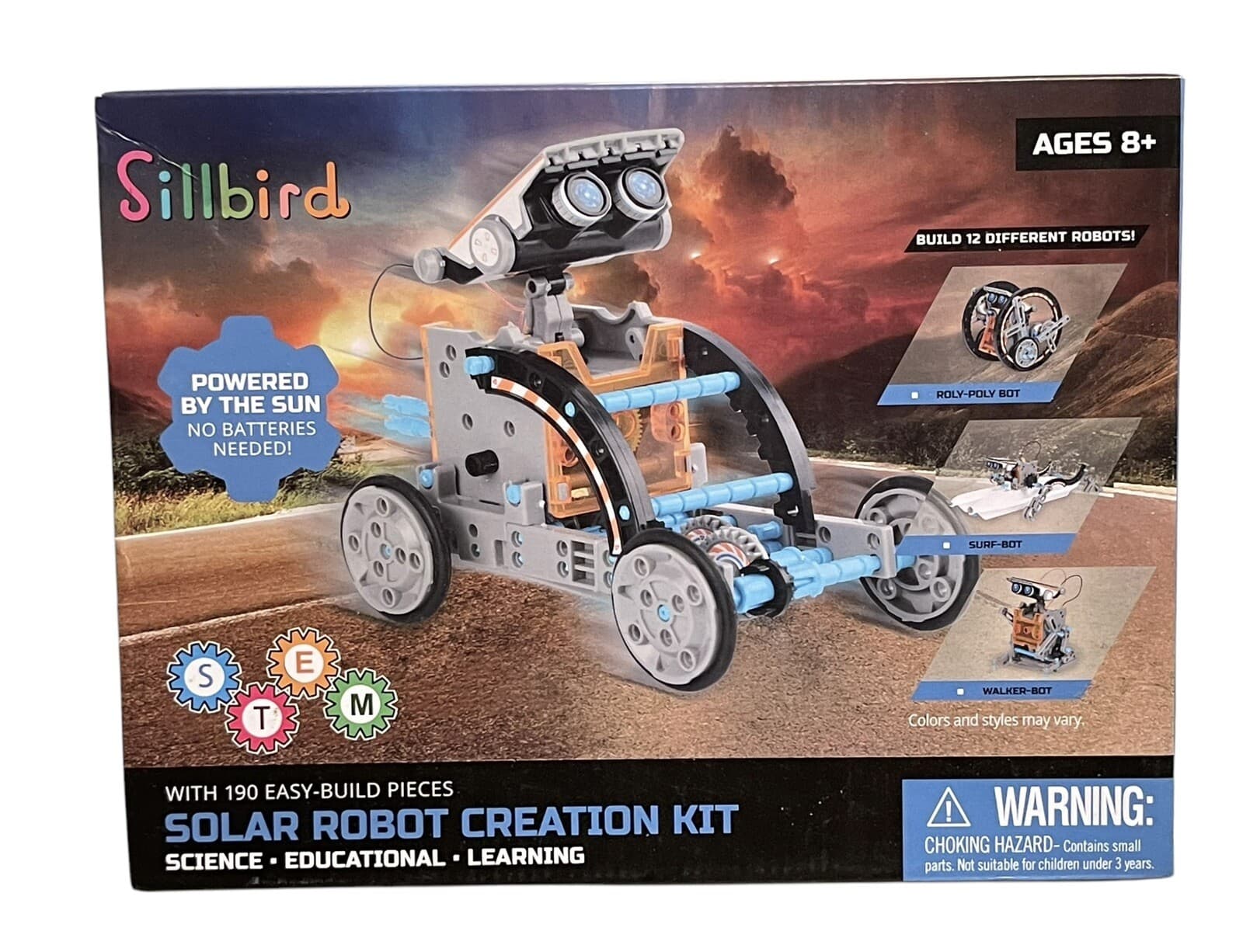 Sillbird STEM 12-in-1 Education Solar Robot Toy - 190 Piece
