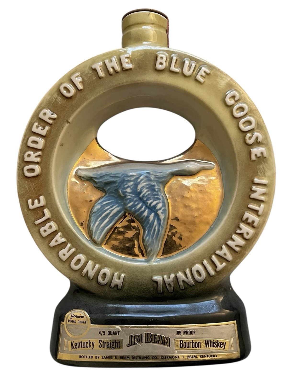 Vintage Jim Beam 1971 Honorable Order Blue Goose International Decanter Empty