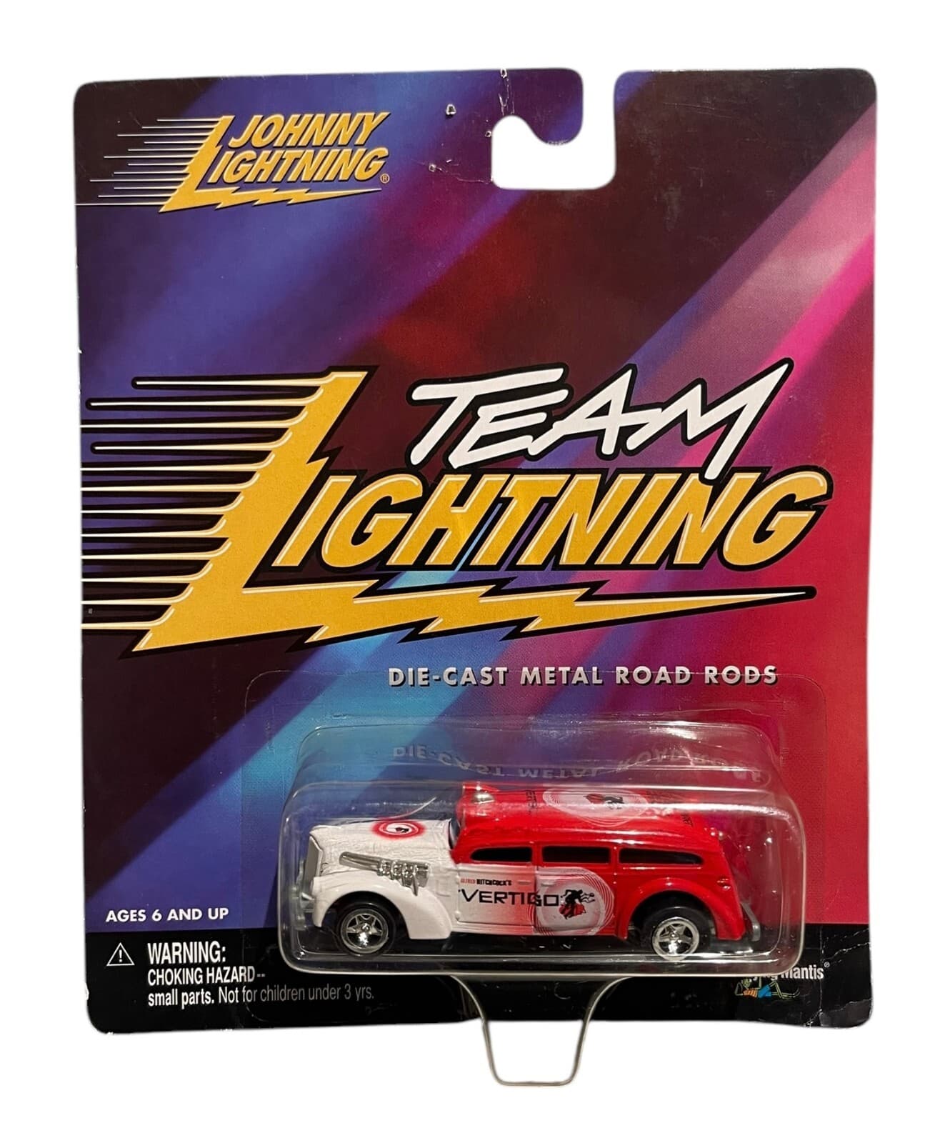 Johnny Lightning Alfred Hitchcock's Vertigo Die-Cast Metal Road Rods White & Red