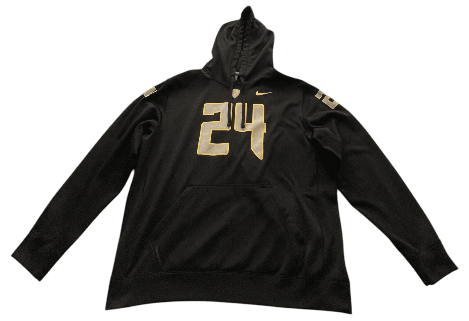 Nike Oregan Ducks Football Therma-Fit #24 Kenton Barner Hooded Sweatshirt XL Blk