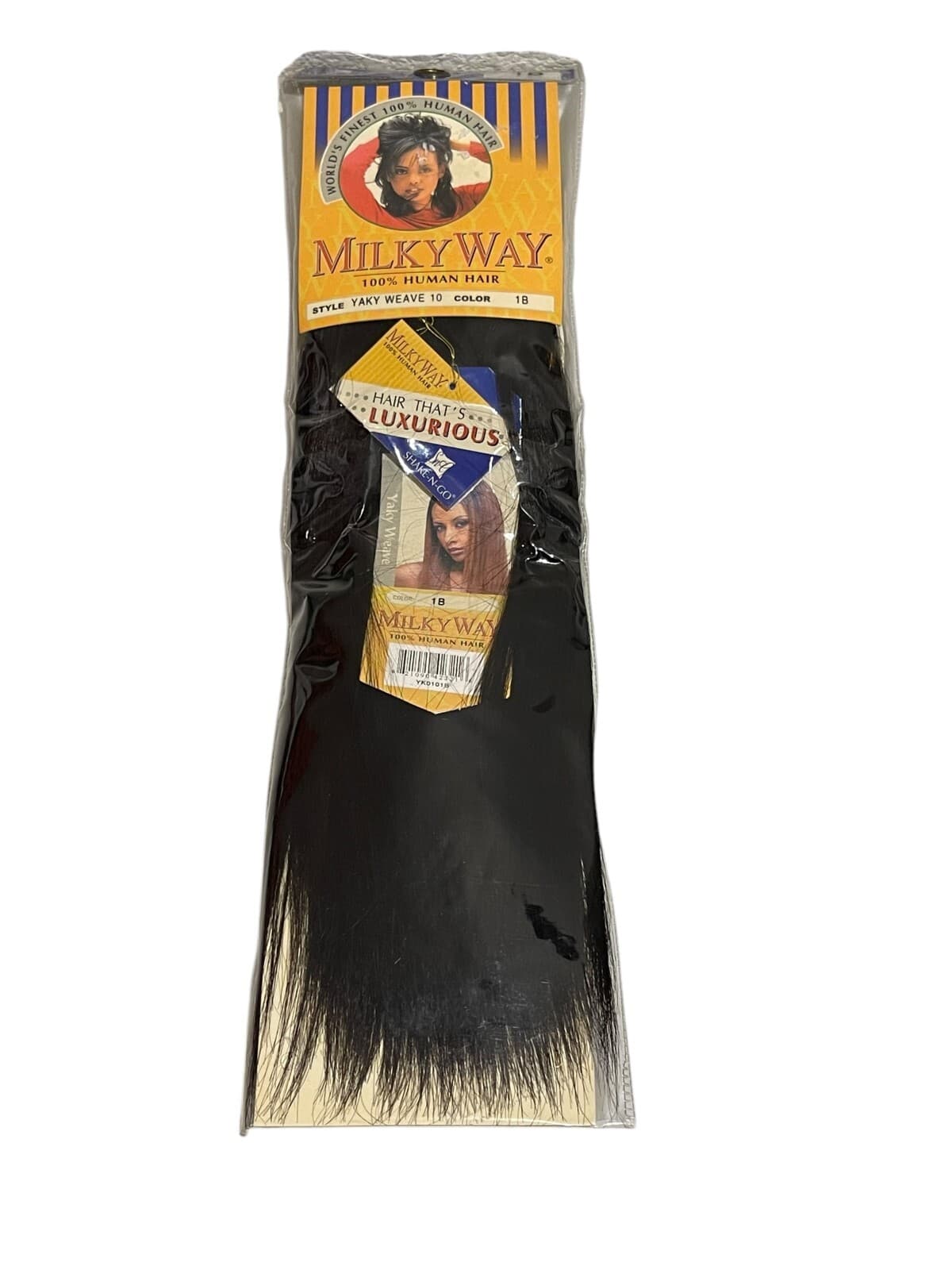 Shake N Go Milkyway 14" 100% Human Hair Yaky WEAVE #1B