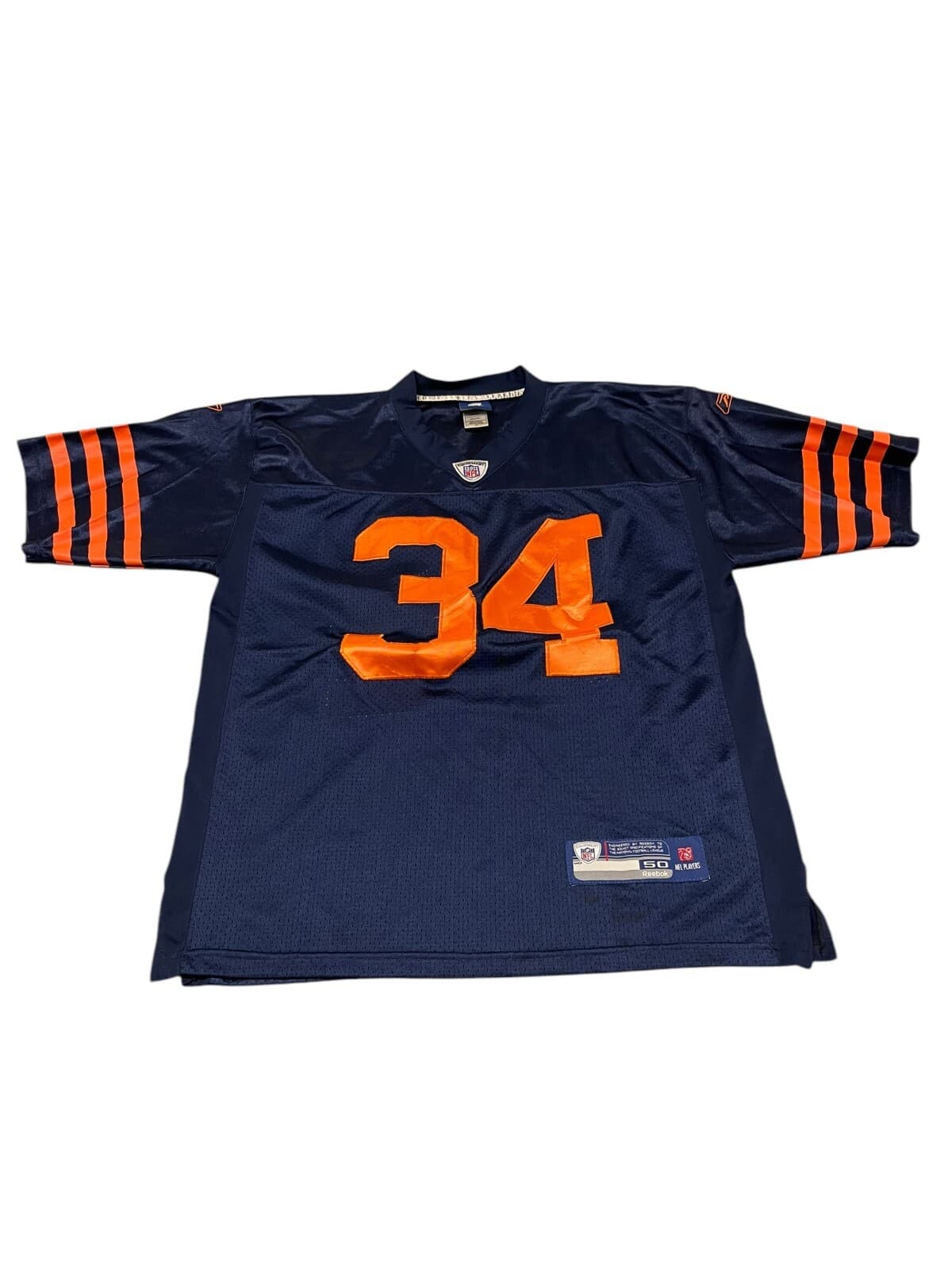 Onfield Rebook Equipment Walter Payton NFL Mens Blue Football Jersey Size 50