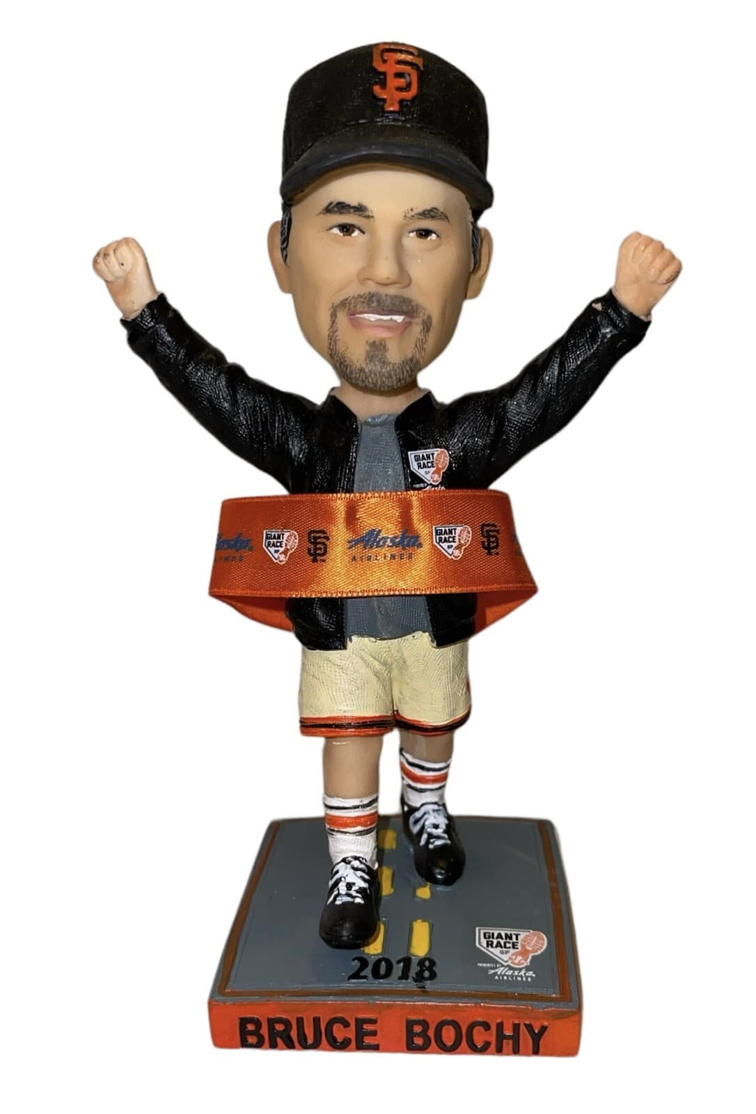 SF GIANTS 2018 Bruce Bochy Marathon runner Giants Race Special Bobblehead